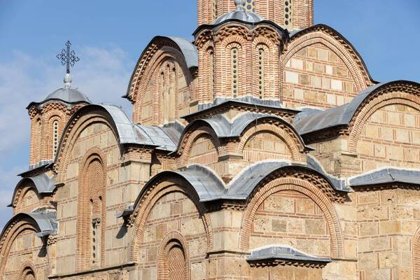 Details of the church from the southeast