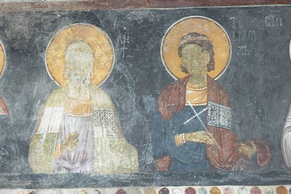 Unidentified saint and St. Theodul