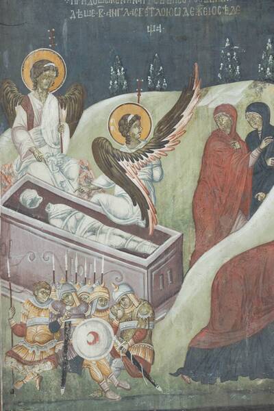 Myrrh-bearing Women at Christ's tomb