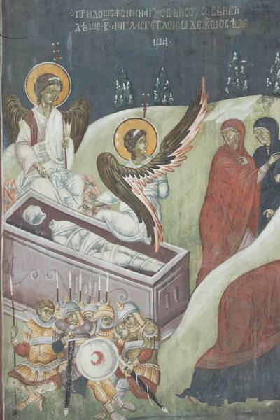 Myrrh-bearing Women at Christ's tomb