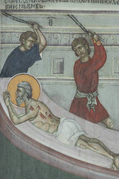 St. Apostle Jacob Alphaeus was beaten with oxen