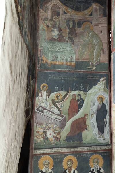 Myrrh-bearing Women on Christ's tomb