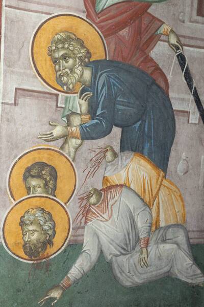 St. Trofim and his companions cut down with him: St. Ionarius, Proclus, Estychius and Augustius