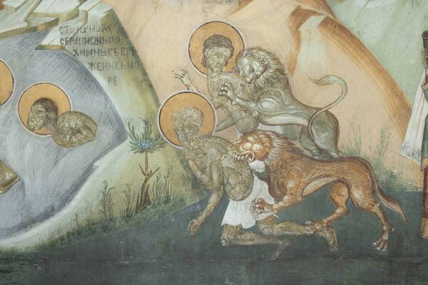 Calendar, St. Timotei and his friend were thrown to the beasts