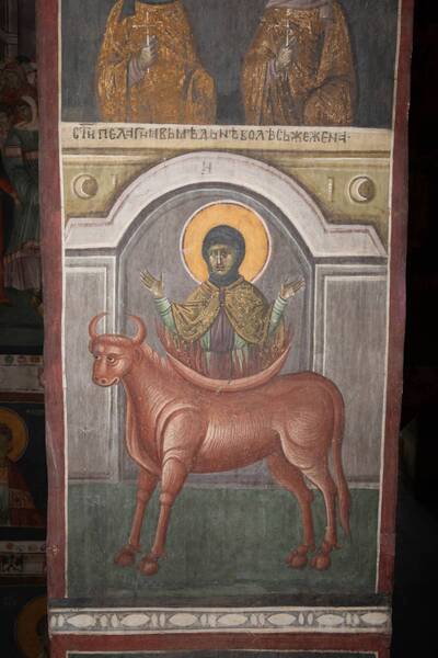 St. Pelagia burned in an iron ox