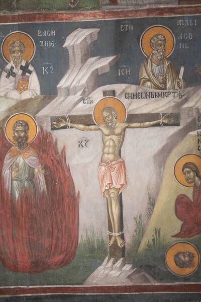 Calendar, St. Simeon crucified on the cross