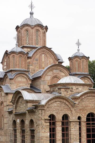 Part of the northwest side of the church