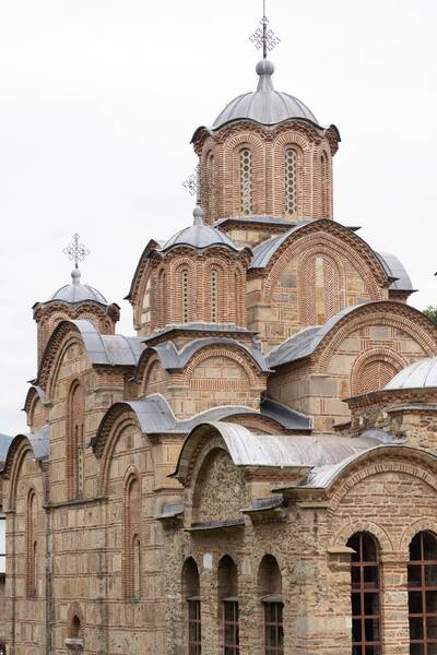 Part of the northwest side of the church