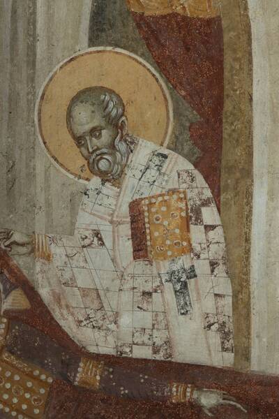 St. Nicholas appears in a dream to Emperor Constantine