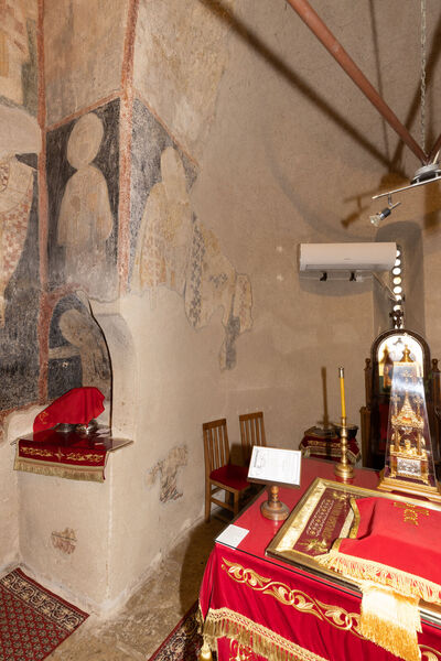 The eastern wall of the proskomidia and the northern part of the altar apse